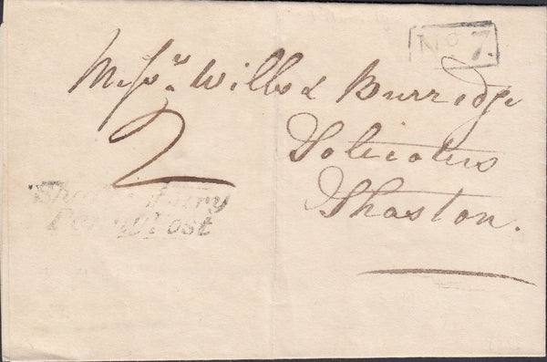 112346 1833 DORSET/'SHAFTESBURY PENNY POST' (DT458).
