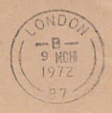112489 1972 UNDELIVERED MAIL LETCHWORTH TO LONDON.
