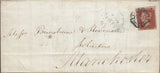 112523 1843 DARK BLUE MALTESE CROSS OF PRESTON ON COVER (SPEC B1sc).