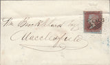 112539 1849 "CROWN" FREE ENVELOPE MANCHESTER TO MACCLESFIELD.