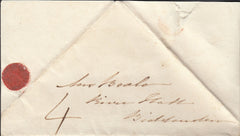 112651 CIRCA 1808-1821 TRIANGULAR ENVELOPE USED IN KENT.