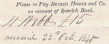 112750 1840 MULREADY ADVERT "BARNETT HOARES AND CO. ON ACCOUNT OF IPSWICH BANK" (MA301a).