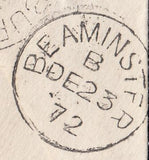 112783 1872 "943" 3VOS NUMERAL OF BEAMINSTER/FIRST DAY OF RECORDED USE.