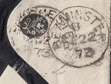 112784 1873 "943" 3VOS NUMERAL OF BEAMINSTER ON COVER.