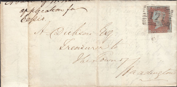 112792 1846 1D PL.68 (SG8)(OF 'OVAL O' SPEC BS28a) ON COVER.
