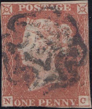 112849 THE DISTINCTIVE MALTESE CROSS OF KILMARNOCK ON 1D IMPERF (SG8 SPEC B1tj).