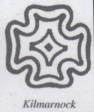 112849 THE DISTINCTIVE MALTESE CROSS OF KILMARNOCK ON 1D IMPERF (SG8 SPEC B1tj).