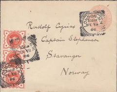 112856 1896 MAIL LONDON TO NORWAY.