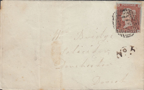 112996 1845 DORSET/DORCHESTER PENNY POST/PL.54 (AE)CONSTANT VARIETY(SG8).