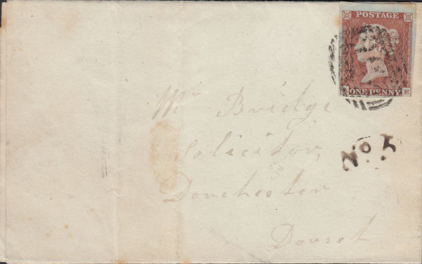 112996 1845 DORSET/DORCHESTER PENNY POST/PL.54 (AE)CONSTANT VARIETY(SG8).