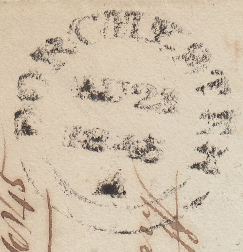 112996 1845 DORSET/DORCHESTER PENNY POST/PL.54 (AE)CONSTANT VARIETY(SG8).