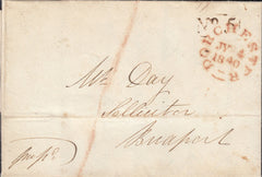 112997 1840 DORSET/DORCHESTER PENNY POST.