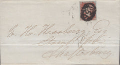 113000 1845 MAIL DORCHESTER TO SHAFTESBURY/DORSET COUNTY CHRONICLE.