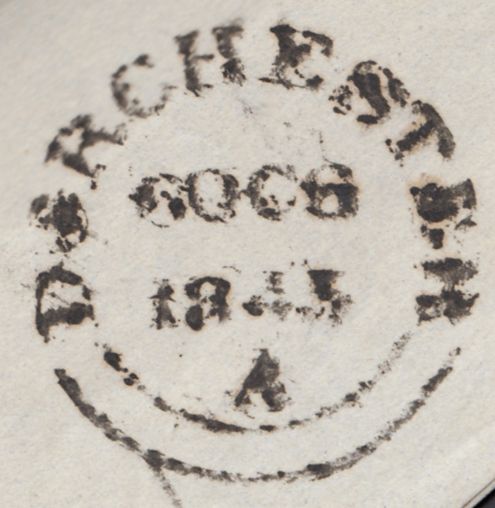 113000 1845 MAIL DORCHESTER TO SHAFTESBURY/DORSET COUNTY CHRONICLE.