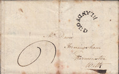 113018 1801 DORSET/"BLANDFORD" HORSESHOE STYLE HAND STAMP (DT34).