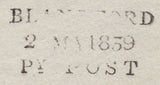 113021 1839 DORSET/"BLANDFORD PENNY POST" (DT56).