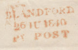 113024 1840 DORSET/"BLANDFORD PENNY POST" (DT56).