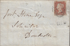 113029 1845 DORSET/"BLANDFORD PENNY POST" (DT56)/1D PL.52 (RE)(SG8).
