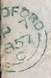 113037 1857 TRANSATLANTIC MAIL BLANDFORD TO NEW YORK/"MARNHALL" UDC/1S GREEN (SG72).