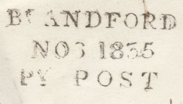 113038 1835 DORSET/"BLANDFORD PENNY POST" (DT56).