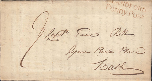 113041 1826 DORSET/"BLANDFORD PENNY POST" (DT54).