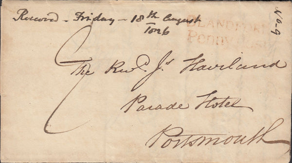 113042 1826 DORSET/"BLANDFORD PENNY POST" (DT54).