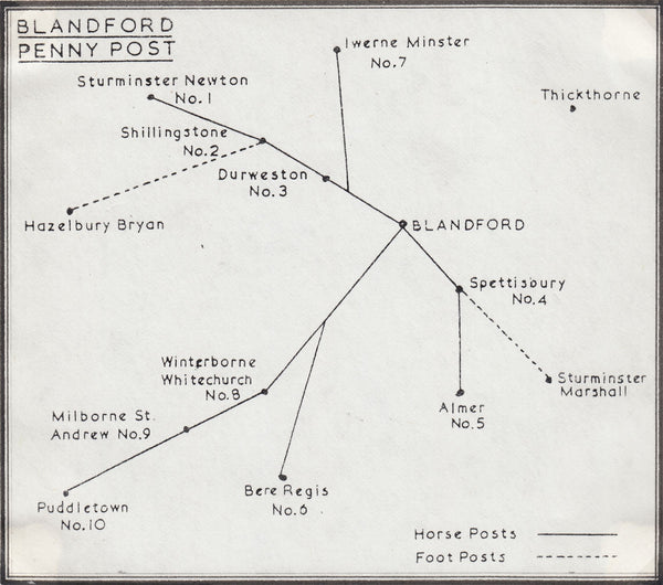 113043 1816 DORSET/"BLANDFORD PENNY POST" (DT54).