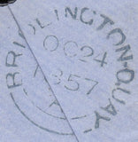 113113 1857 HULL SPOON TYPE C RECUT (RA41) ON COVER.