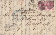 113163 1870 MAIL LIVERPOOL TO OREBICH AUSTRIA.