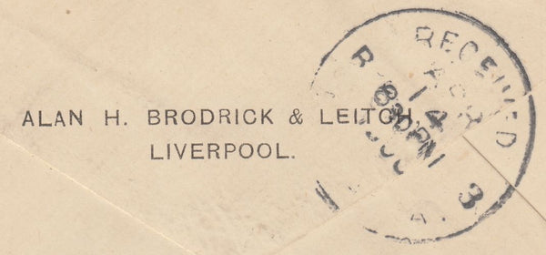 113188 1900 MAIL LIVERPOOL TO PHILADELPHIA/1D LILAC (SG152) X 5.