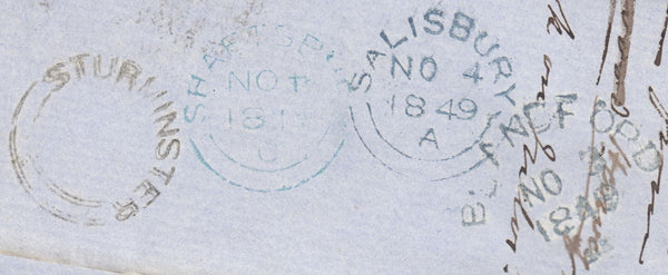 113334 1849 DORSET/"BLANDFORD" SKELETON STYLE DATE STAMP (DT52).