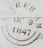 113337 1847 BLANDFORD SKELETON STYLE DATE STAMP (DT48).