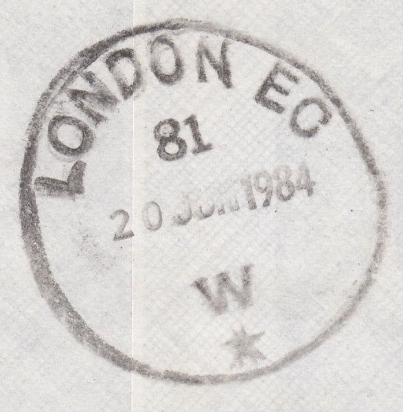 113349 1984 EXPRESS MAIL TAIWAN TO LONDON.