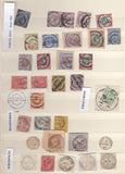 113367 COLLECTION OF ISLE OF MAN CANCELLATIONS ON BRITISH STAMPS.