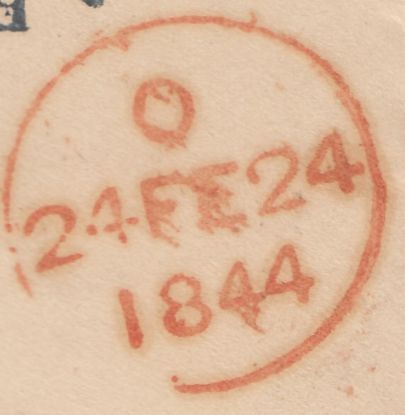 113453 1844 1D PINK/LONDON MALTESE CROSS.