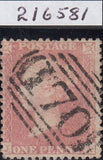 113563 1857 DIE 2 1D PL.49 PALE ROSE ON TRANSITIONAL PAPER (SPEC C9(4)(JA).