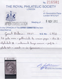 113563 1857 DIE 2 1D PL.49 PALE ROSE ON TRANSITIONAL PAPER (SPEC C9(4)(JA).