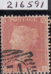 113569 1857 DIE 2 1D PL.49 PALE ROSE ON TRANSITIONAL PAPER (SPEC C9(4)(JA).