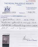 113569 1857 DIE 2 1D PL.49 PALE ROSE ON TRANSITIONAL PAPER (SPEC C9(4)(JA).