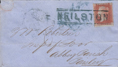 113667 "NEILSTON" TYPE III SCOTS LOCAL ON COVER (CO. RENFREW PARENT POST OFFICE GLASGOW).