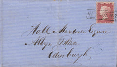 113673 "NEW MILNS" TYPE V SCOTS LOCAL ON COVER (CO. AYR PARENT POST OFFICE KILMARNOCK).