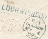 113680 "LOCHWINNOCK" TYPE III SCOTS LOCAL ON COVER (CO. RENFREW PARENT POST OFFICE PAISLEY).