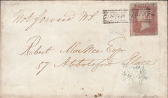 113684 "GORDON STREET" TYPE V SCOTS LOCAL ON COVER (CO. LANARK PARENT POST OFFICE GLASGOW).