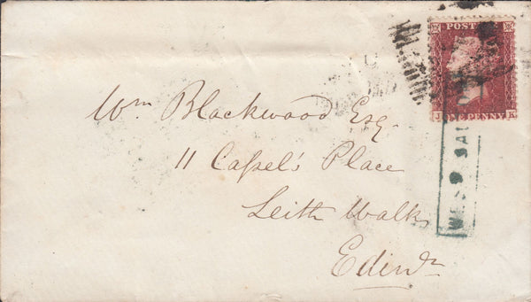 113698 "WEST SALTON" TYPE VIII SCOTS LOCAL ON COVER (CO. HADDINGTON PARENT POST OFFICE TRANENT).