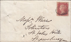 113726 1862 DIE 2 RESERVE PLATE 17 (SG40) ON COVER (HH).