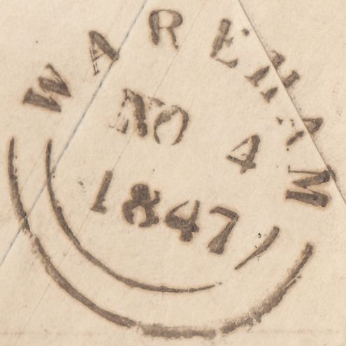 113774 1847 DORSET/"CORFE CASTLE" HAND STAMP (DT164).