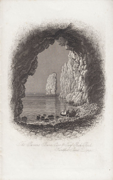 113780 CIRCA 1820 "THE PARSON'S BARN" (DORSET) PRINT.