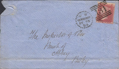 113810 1859 EDINBURGH DOTTED CIRCLE (RA1) ON COVER.