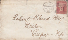 113819 1866 EDINBURGH DOTTED CIRCLE (RA5) ON COVER.