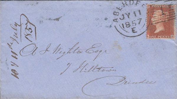 113838 1857 ABERDEEN EXPERIMENTAL DUPLEX TYPE 1 STATE 2 ON COVER.